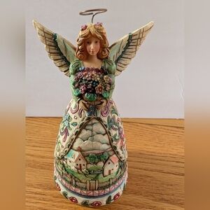 Hand-Painted Jim Shore 2006 Angel Figurine Sculpture in Pastel Colors 5 inch Ht